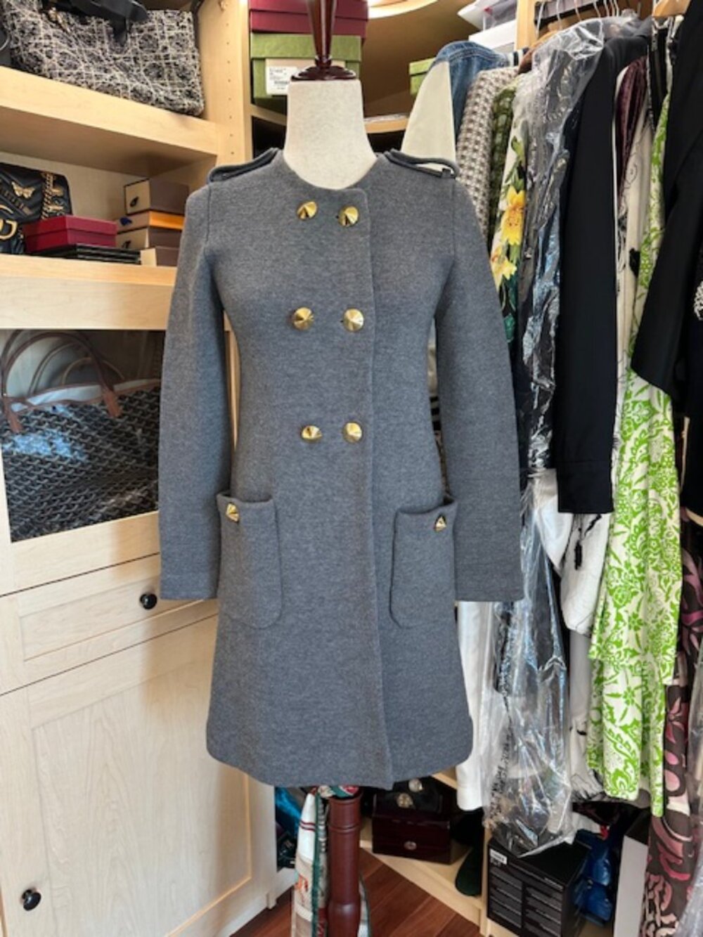 3.1 Phillip Lim Merino Wool Gray Size S Coat - Picture 2 of 8